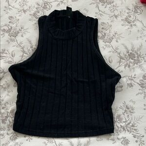 SHEIN Black Ribbed Tank Top